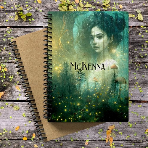 Fantasy Art Girl In Forest Dream Personalized Notebook