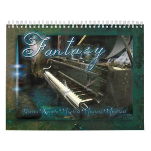 Music piano instrumental keyboard multicolored calendar | Zazzle