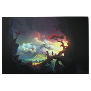 Fantasy Art Painting 36"x 24" Metal Wall Art