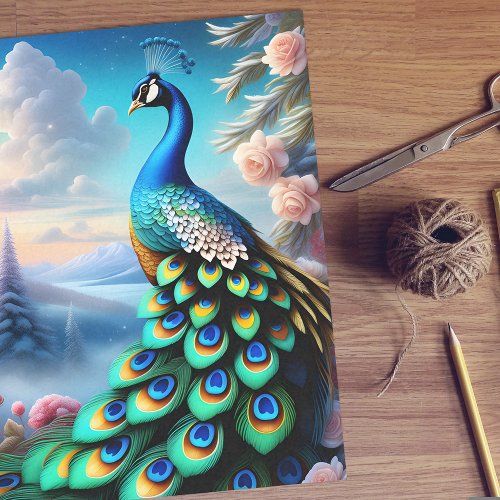 Fantasy Art Peacock Tissue Paper for Decoupage