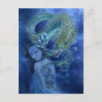 Fantasy Art Postcard - Dragon Lore by MiyabiLine at Zazzle