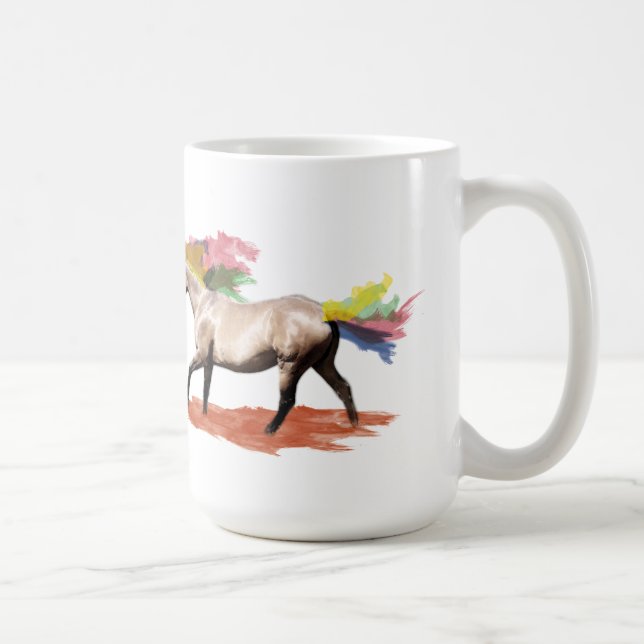 Fantasy Art - Rainbow Horse Coffee Mug (Right)