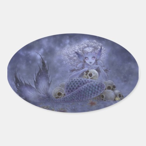 Fantasy Art Sticker - Dark Mermaid