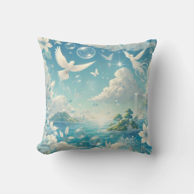 Fantasy Background Throw Pillow (Front)