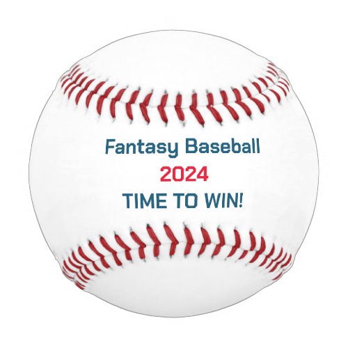 Fantasy Baseball 2024  Printed On Baseball