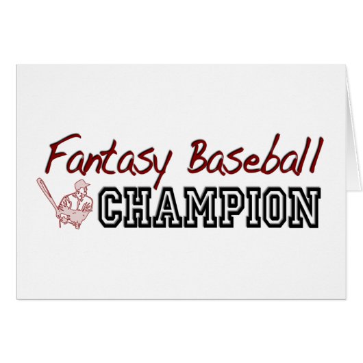 Fantasy Baseball Champion Cards (Front Horizontal)