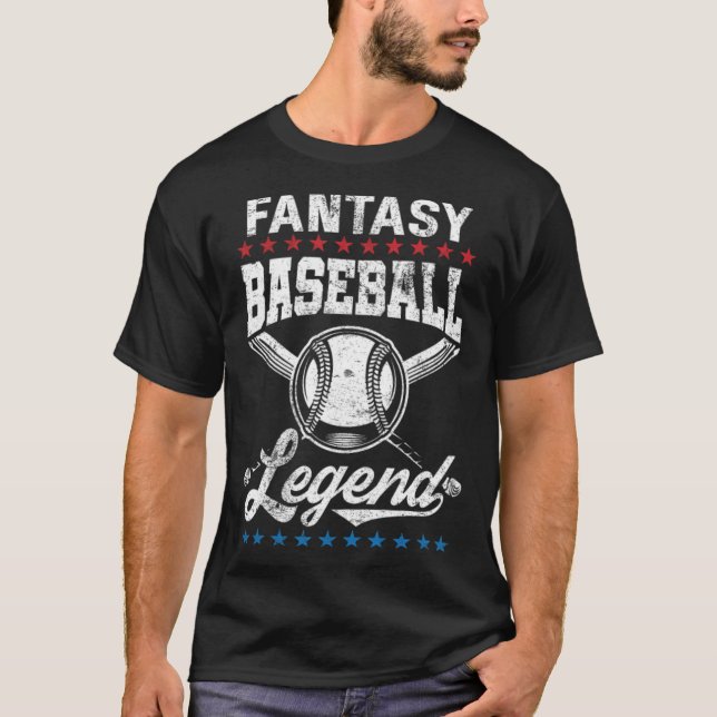 Fantasy Baseball Legend Champion baseball match T-Shirt (Front)