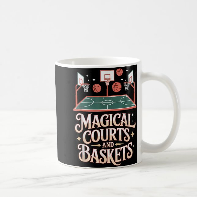 Fantasy Basketball Court Magic Draft Game Style  Coffee Mug (Right)