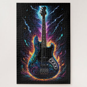 Fantasy Bassed Electric Bass Guitar Jigsaw Puzzle