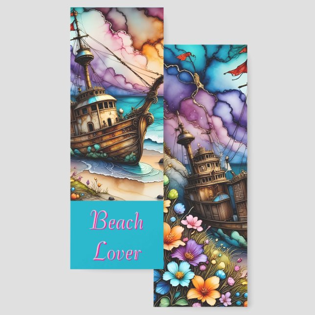 Fantasy Beach Lover Bookmarks (Front & Back)