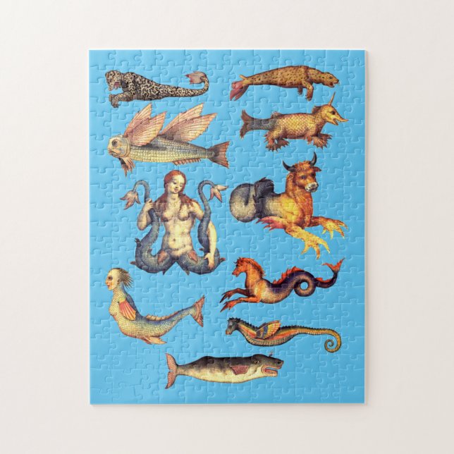 fantasy Beasts Sea creatures monsters Art Jigsaw Puzzle (Vertical)