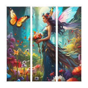 Fantasy Beautiful Fairy Flower Garden Canvas Print