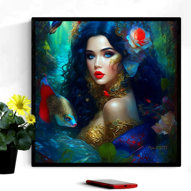 Fantasy Beautiful Mermaid 1 Framed Art (Creator Uploaded)