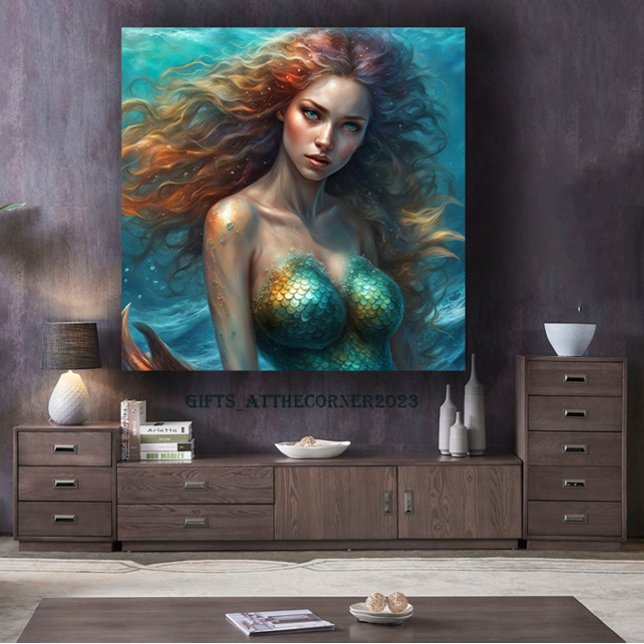 Fantasy Beautiful Mermaid Princess  Canvas Print (Creator Uploaded)