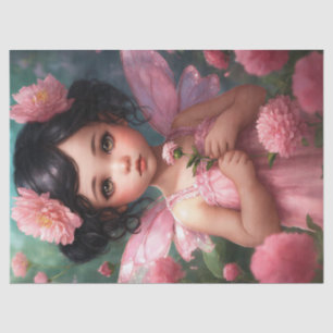 Fantasy Beautiful Pink Fairy Girl Decoupage Tissue Paper