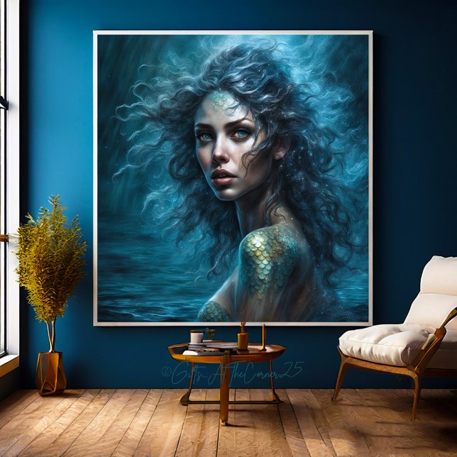 Fantasy Beautiful Siren Mermaid Princess  Canvas Print (Creator Uploaded)