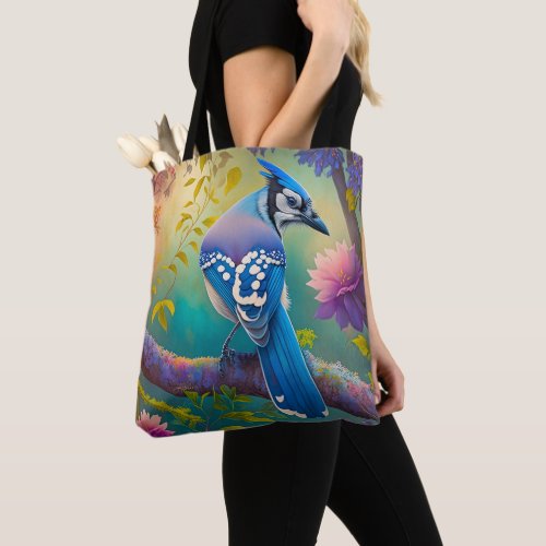 Fantasy Birds Blue Jay Tote Bag