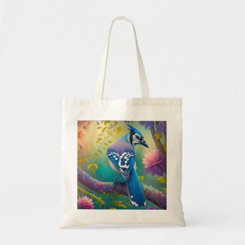 Fantasy Birds Blue Jay Tote Bag