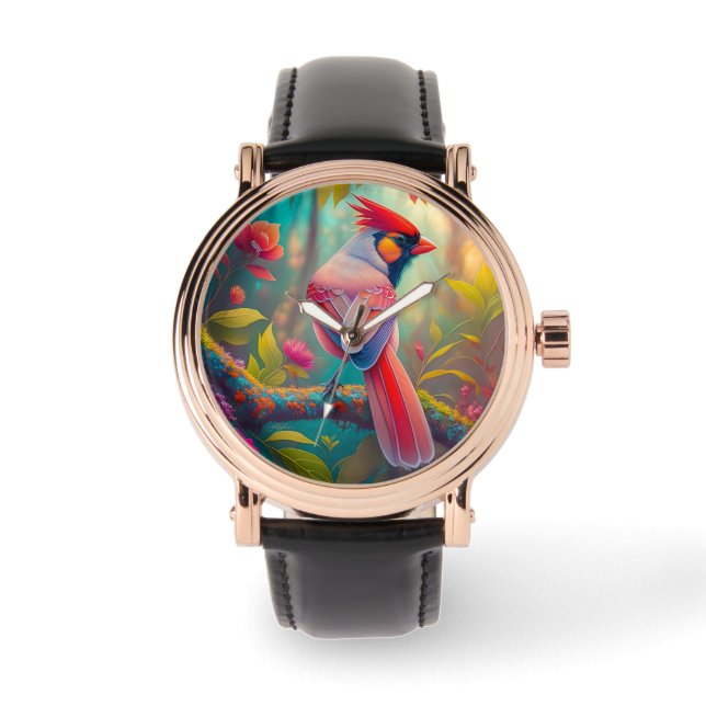 Fantasy Birds Male Cardinal Watch (Front)