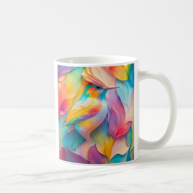 Fantasy Birds Silk Bird Coffee Mug (Right)