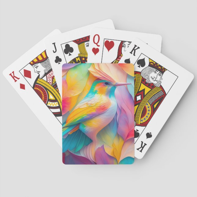 Fantasy Birds Silk Bird Poker Cards (Back)