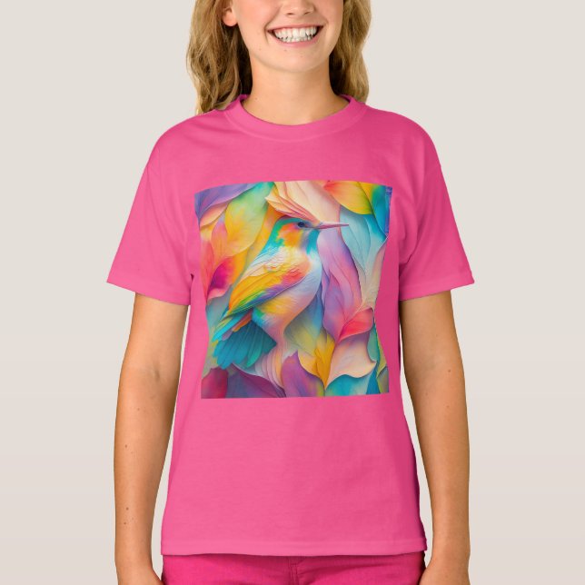 Fantasy Birds Silk Bird T-Shirt (Front)