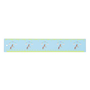 Fantasy Birthday Unicorn Rainbow and Clouds Ruler