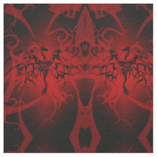 Fantasy Black Dragons Goth fabric