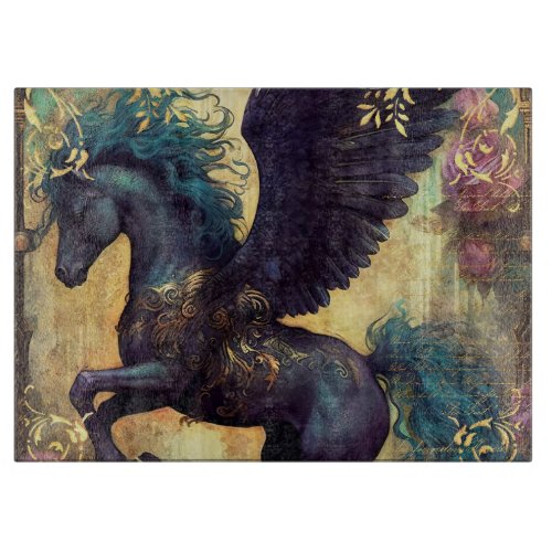 Fantasy Black Pegasus Cutting Board