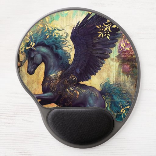 Fantasy Black Pegasus Gel Mouse Pad