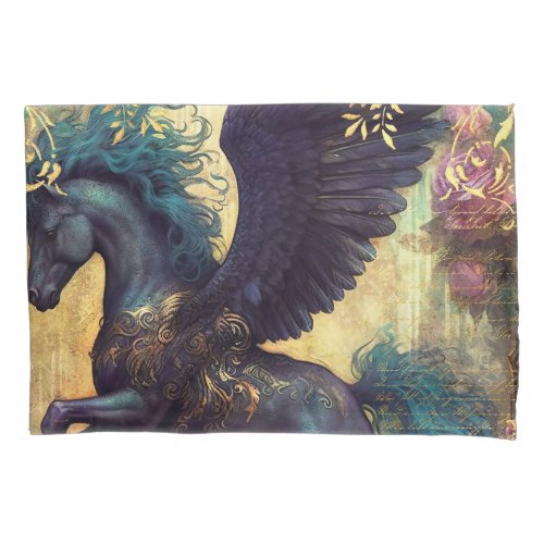 Fantasy Black Pegasus Pillow Case