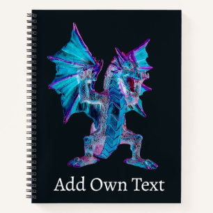 Fantasy Blue Fire Dragon  Notebook