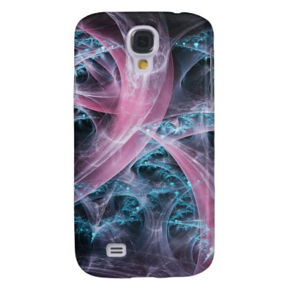 Fantasy blue pink fractal galaxy s4 cover