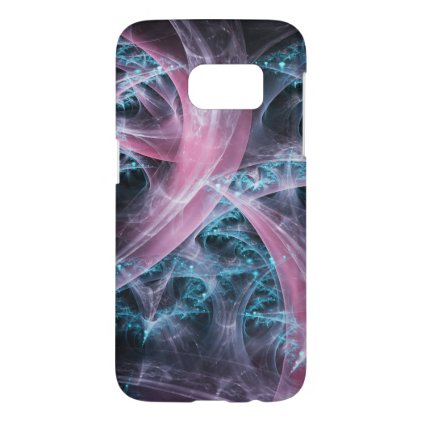 Fantasy blue pink fractal samsung galaxy s7 case