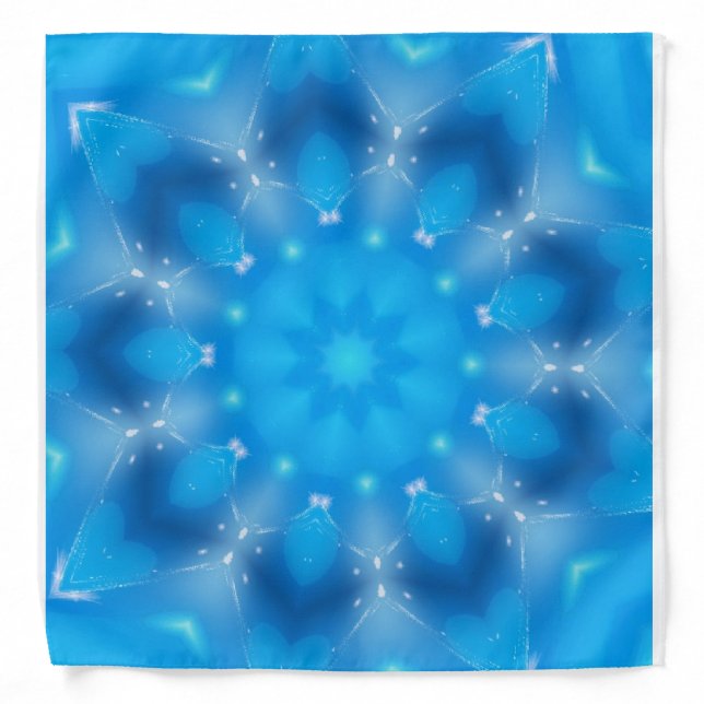 Fantasy blue star design bandana (Front)