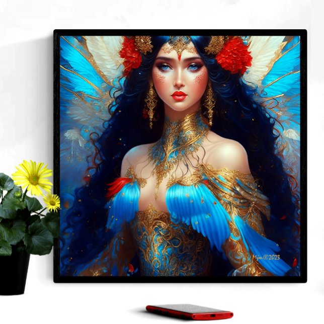 Fantasy Blue Water Fairy Mermaid Framed Art (Creator Uploaded)
