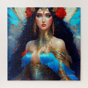 Fantasy Blue Water Fairy Mermaid Jigsaw Puzzle