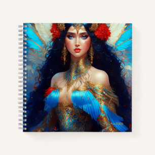 Fantasy Blue Water Fairy Mermaid Notebook