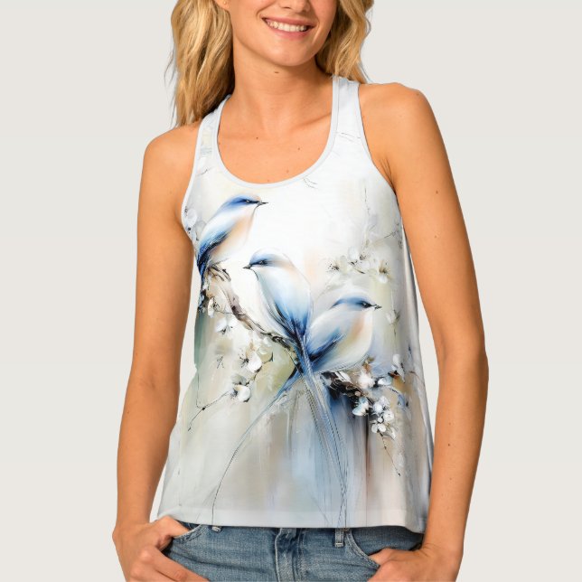 Fantasy Bluebirds Tank Top (Front)