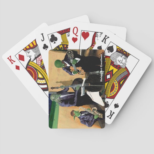 Fantasy Blues Musicians Music Art Playing Cards (Back)