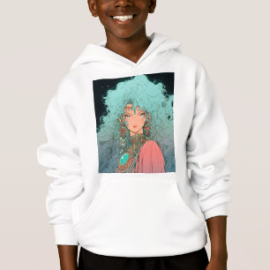 Fantasy Bohemian Aesthetic Anime Girl Hoodie