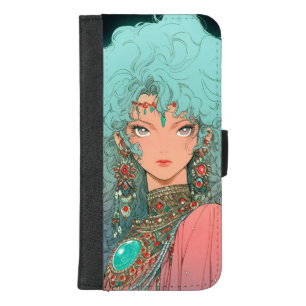 Fantasy Bohemian Aesthetic Anime Girl iPhone 8/7 Plus Wallet Case
