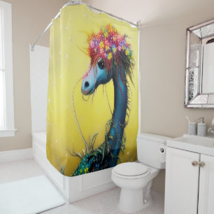 Fantasy bohemian dragon shower curtain