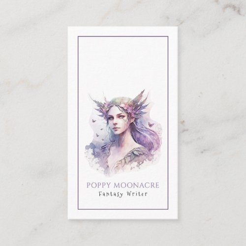 Fantasy Book Author Writer Fairy Business Card