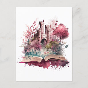 Fantasy Book Lover Design Postcard