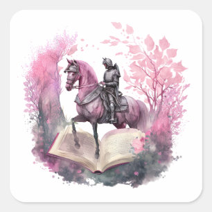 Fantasy Book Lover Design Square Sticker