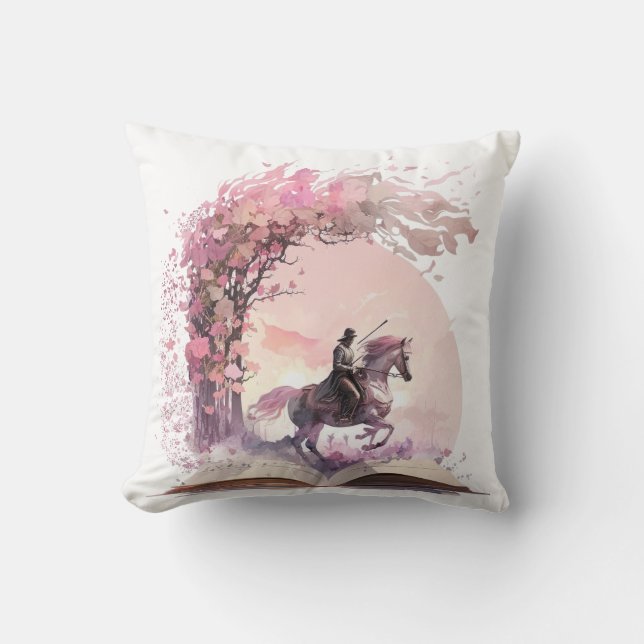 Fantasy Book Lover Design Throw Pillow (Front)
