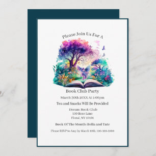 Fantasy Book Lover Fairy, Book Club Invitation