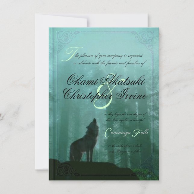 Fantasy Book Wedding Invitation (Front)