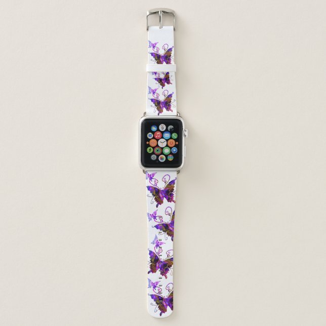 Fantasy Butterflies Apple Watch Band (Front)
